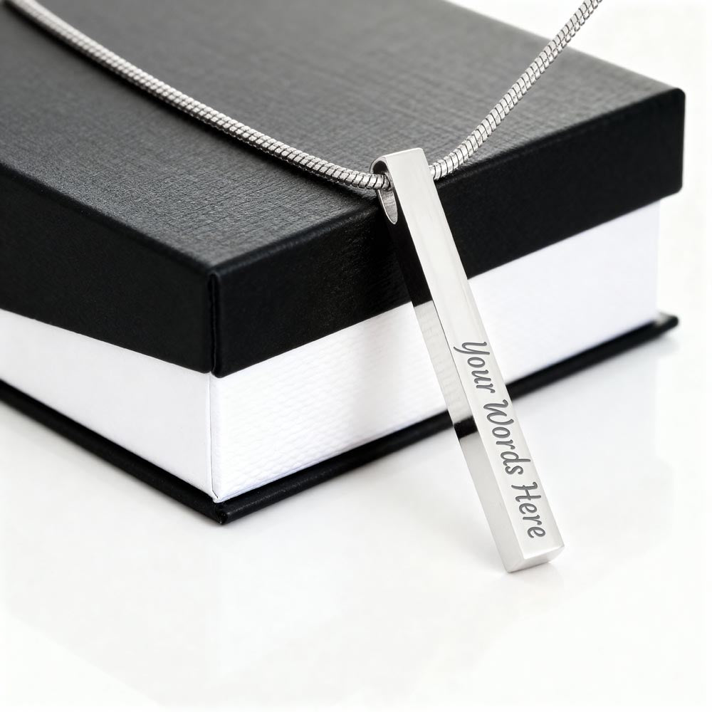 Engraved Bar Necklace
