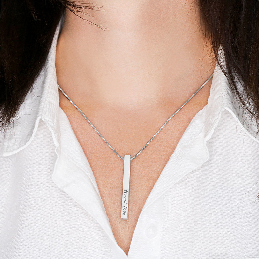 Engraved Bar Necklace