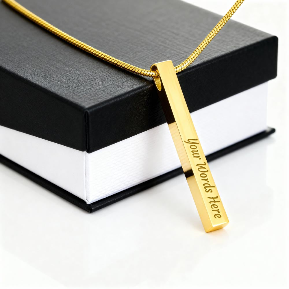 Engraved Bar Necklace