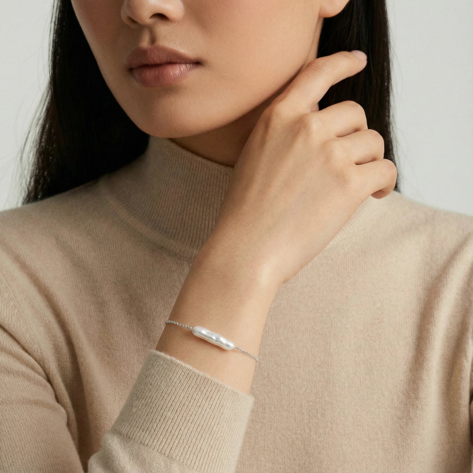 Baroque Pearl Chain Bracelet - No Hustle Mom Jewelry