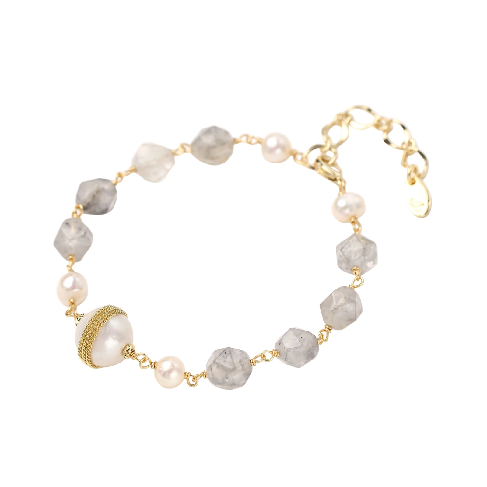 Baroque Pearl Crystal Bracelet - No Hustle Mom Jewelry