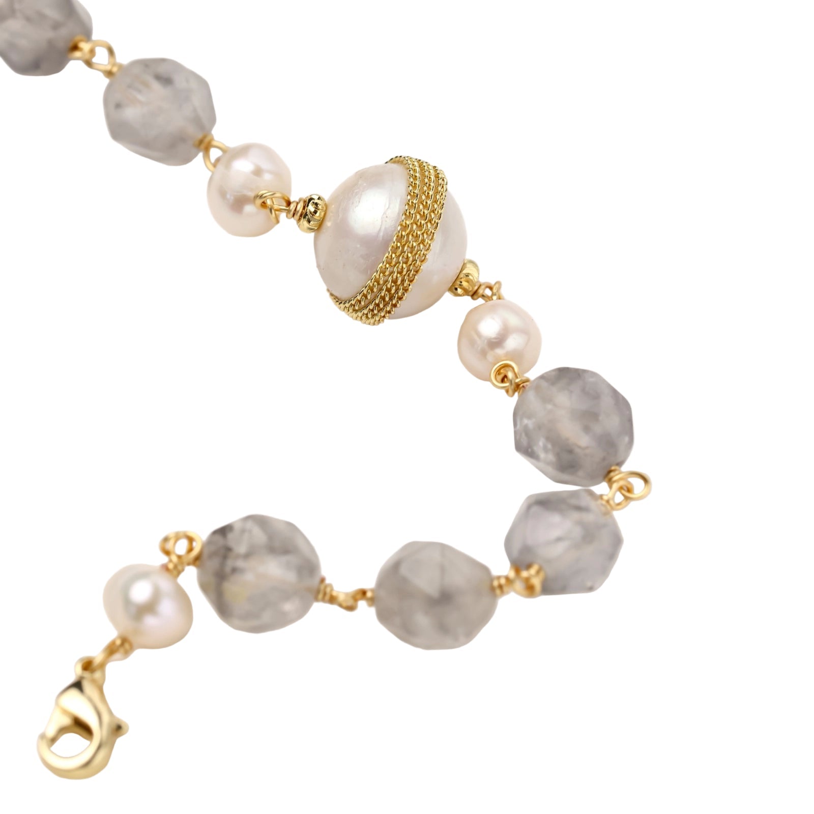 Baroque Pearl Crystal Bracelet - No Hustle Mom Jewelry