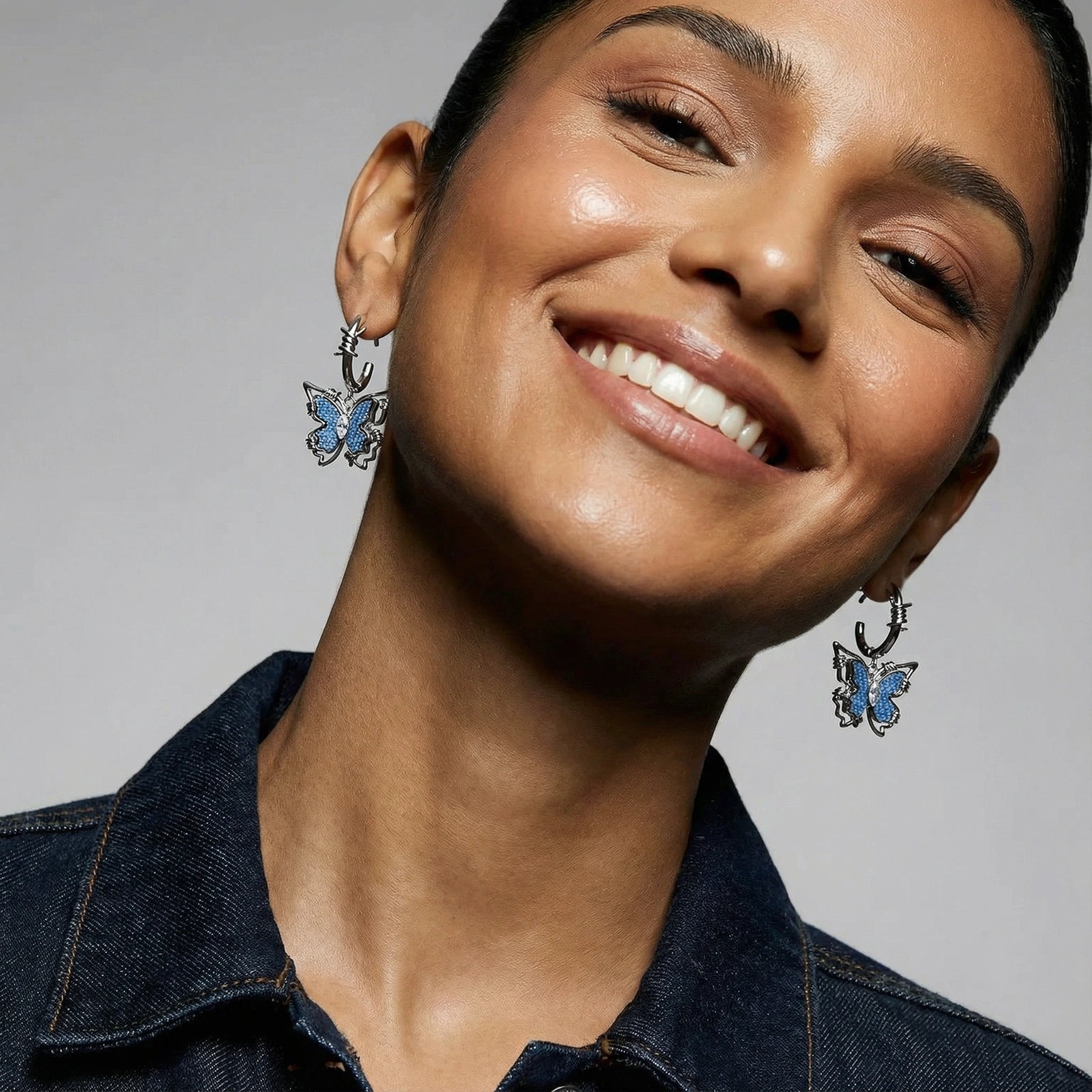 Blue Butterfly Drop Earrings - No Hustle Mom Jewelry