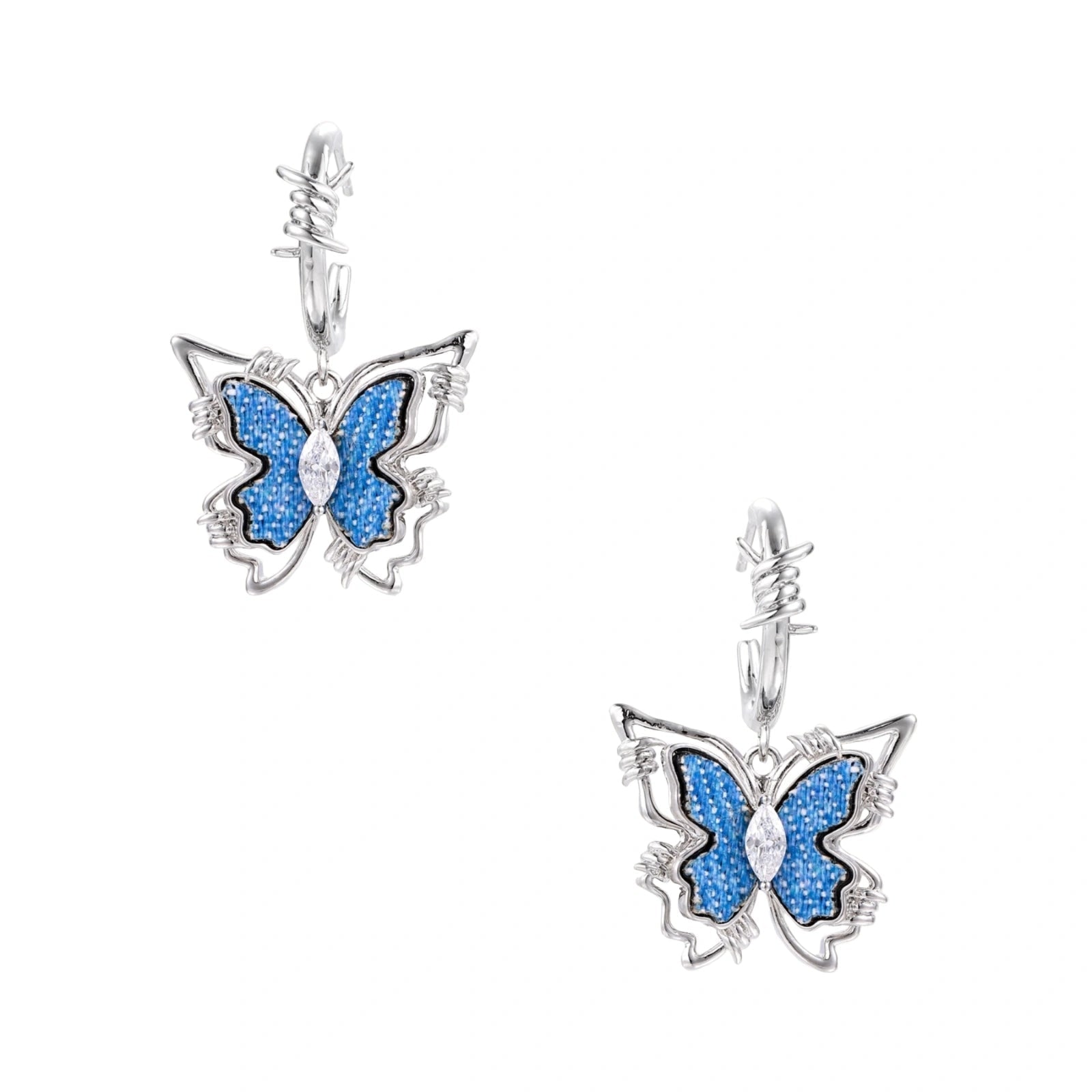 Blue Butterfly Drop Earrings - No Hustle Mom Jewelry