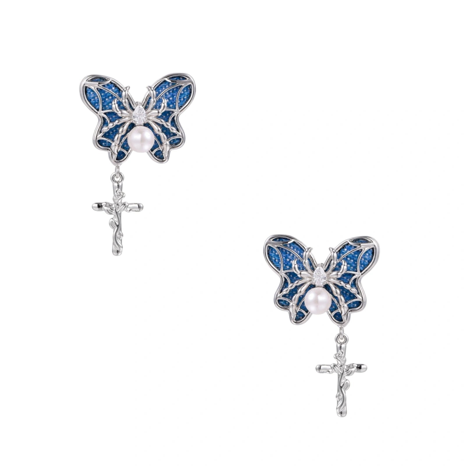 Celestial Butterfly Cross Earrings - No Hustle Mom Jewelry