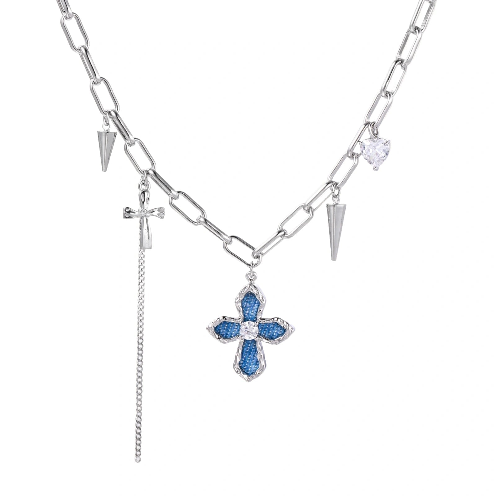 Divine Rebellion Cross Chain - No Hustle Mom Jewelry
