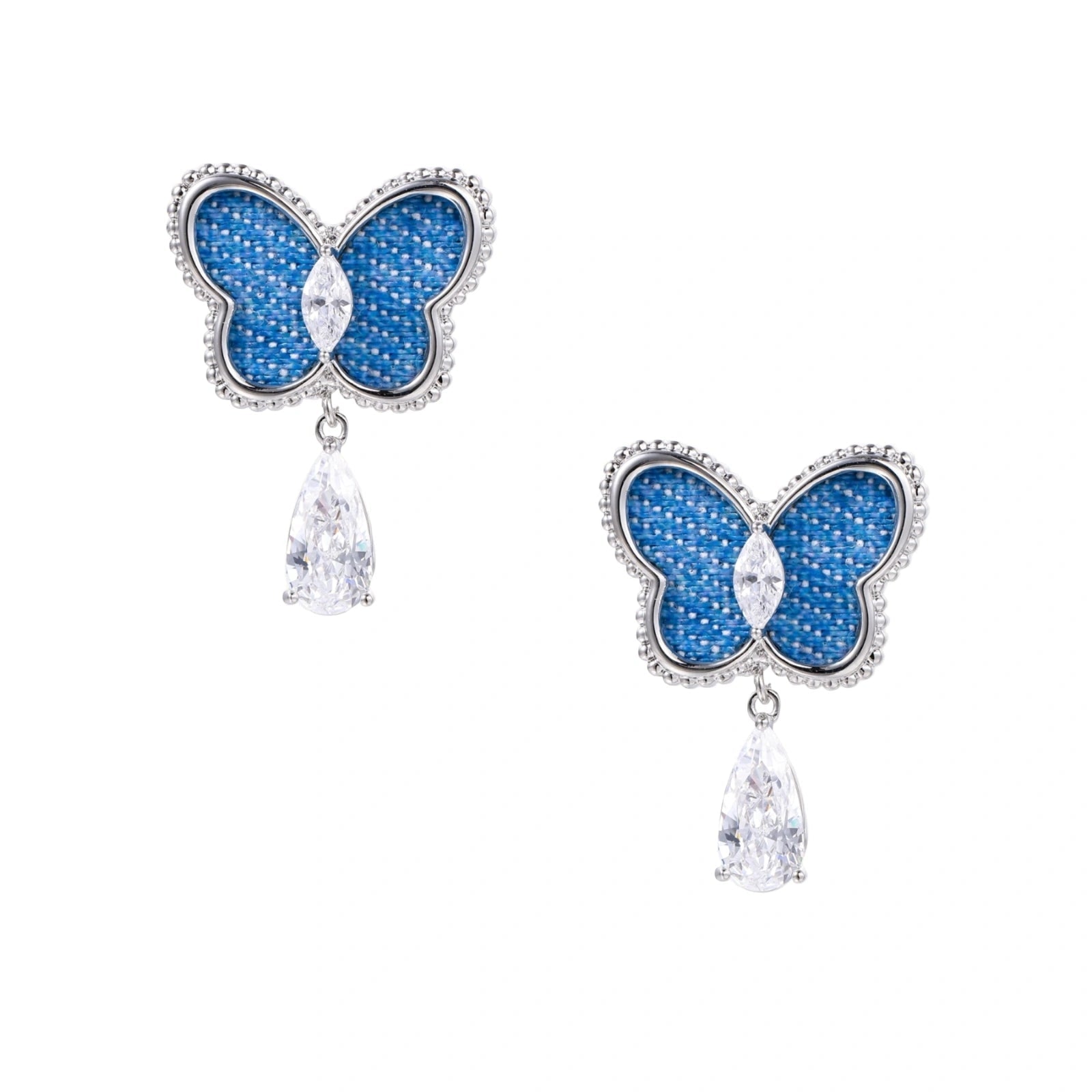 Electric Blue Butterfly Drops - No Hustle Mom Jewelry