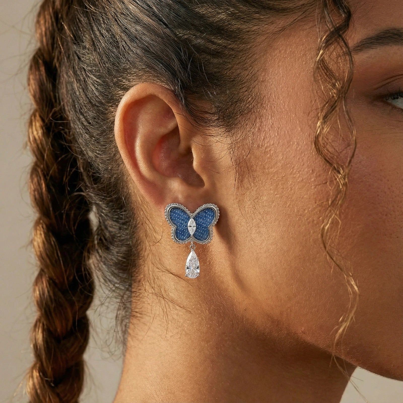 Electric Blue Butterfly Drops - No Hustle Mom Jewelry