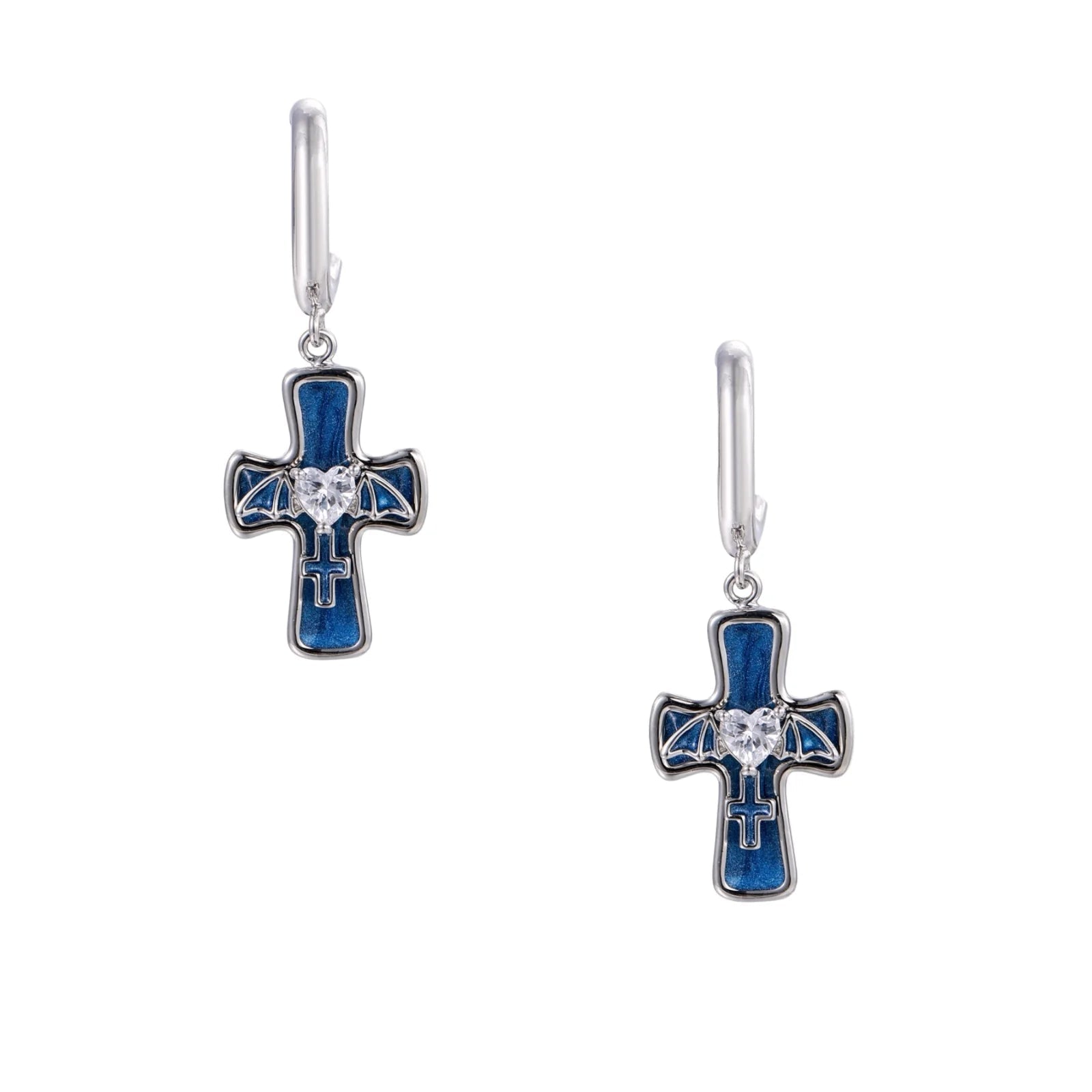 Guardian Angel Cross Earrings - No Hustle Mom Jewelry