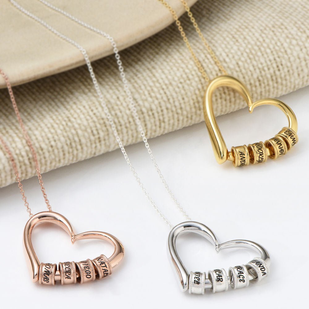 Heart Pendant Name Necklace - No Hustle Mom Jewelry