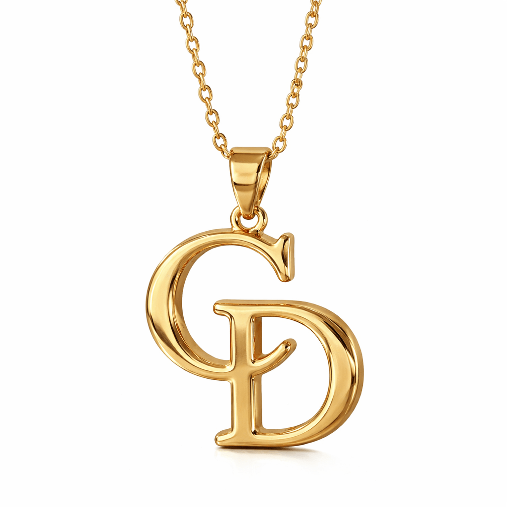 Interlocking Initial Necklace - No Hustle Mom Jewelry