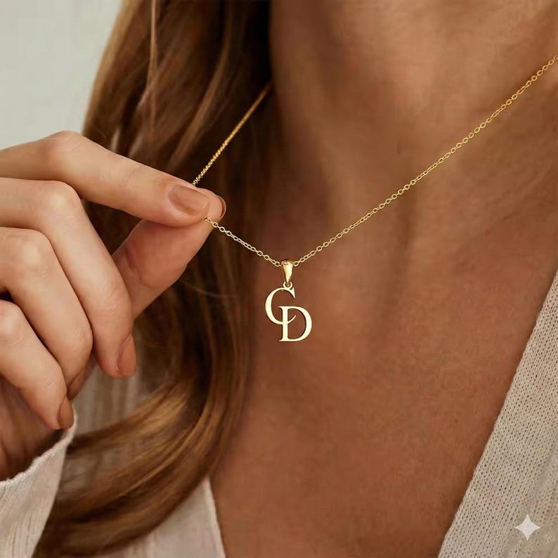 Interlocking Initial Necklace - No Hustle Mom Jewelry