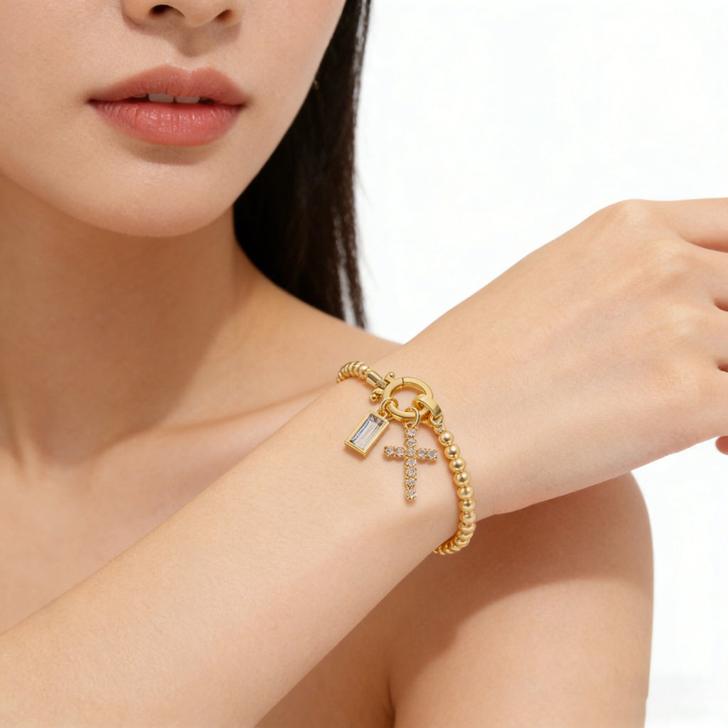 Moonstone Heart Knot Bracelet - No Hustle Mom Jewelry