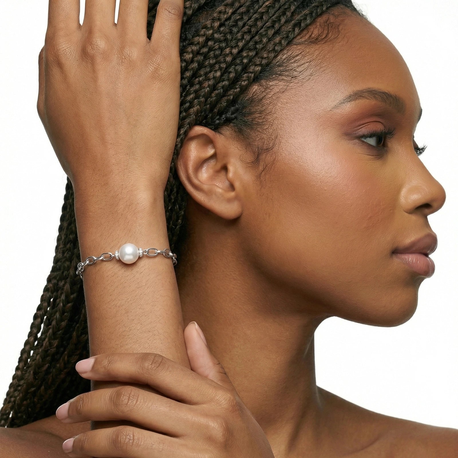 Pearl Chain Bracelet - No Hustle Mom Jewelry