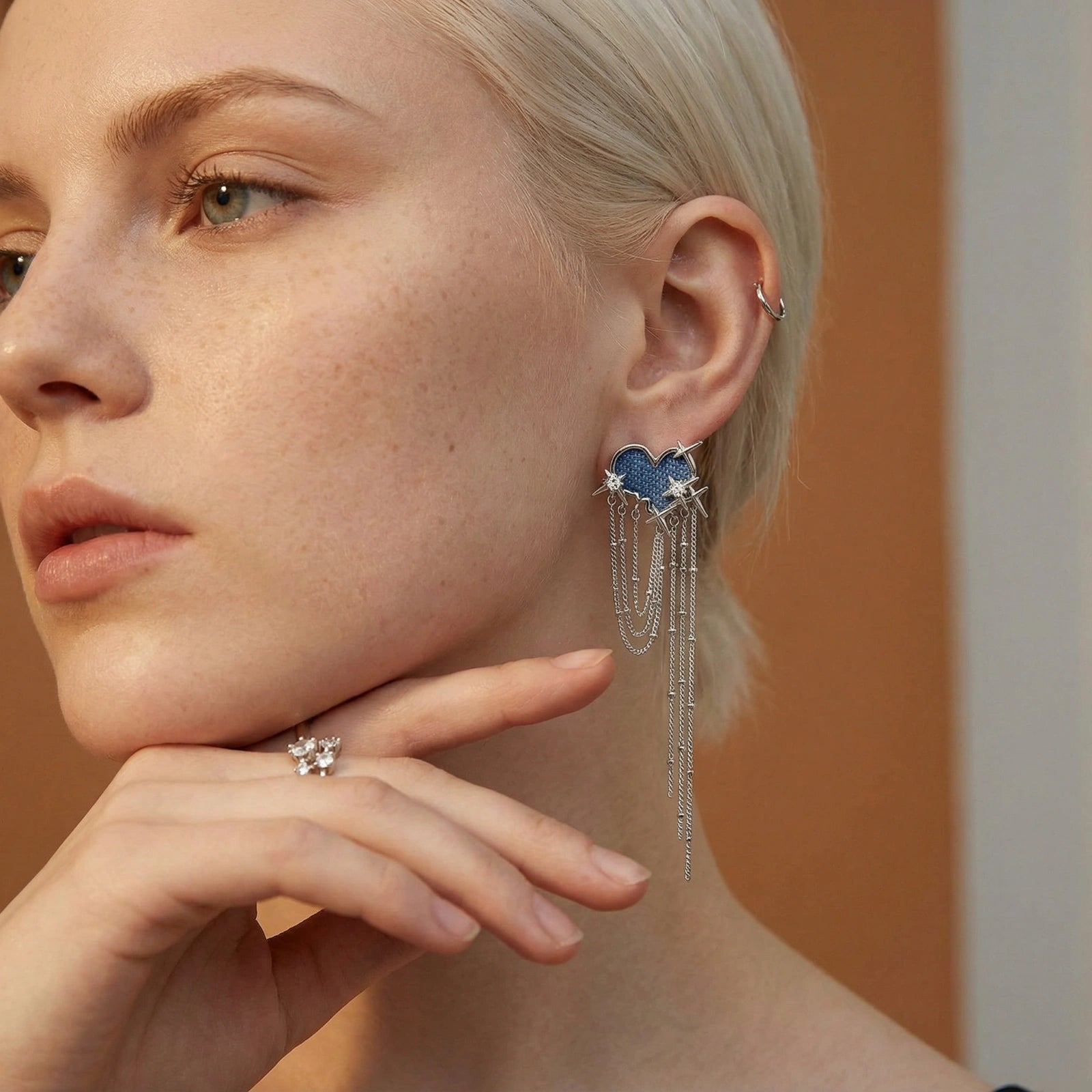 Starfall Heart Earrings - No Hustle Mom Jewelry